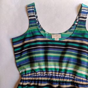 Ann Taylor Loft striped green dress